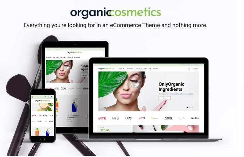 OrganicCosmetics - Clean eCommerce Cosmetics Store Magento Theme