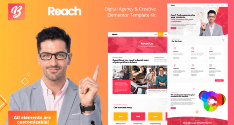 Reach - Digital Agency & Creative Elementor Template Kit