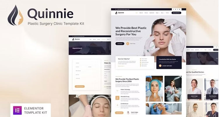 Quinnie – Plastic Surgery Clinic Elementor Template Kit