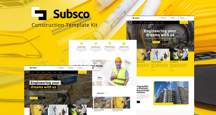 Subsco - Construction Elementor Template Kit