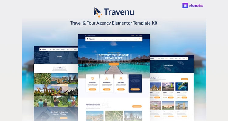 Travenu – Travel & Tour Agency Elementor Template Kit