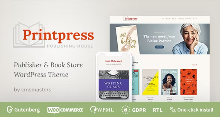 PrintPress – Book Publishing WordPress Theme