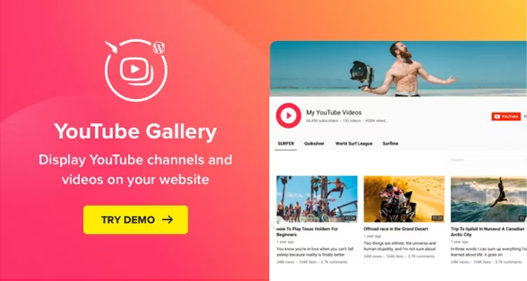 YouTube Plugin – WordPress YouTube Gallery