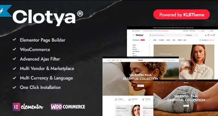 Clotya - Fashion Store eCommerce Theme